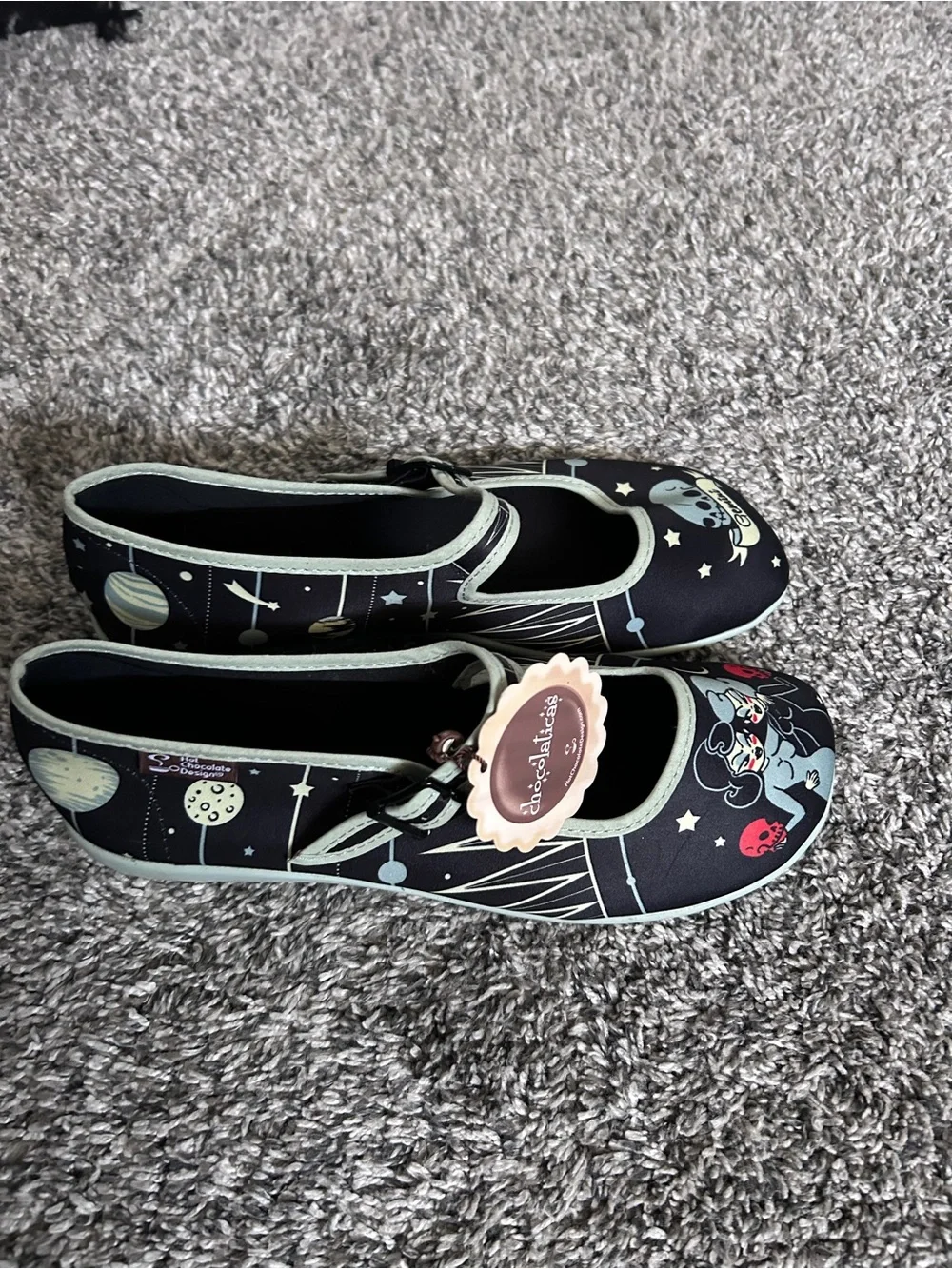Chocolaticas Astrology Gemini Mary Jane Flats-RARE,NWT, 8